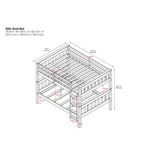 Harriet Bee AlmedaCheatham Solid Wood Full Over Full Bunk Bed & Reviews